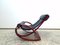 Vintage Rocking Chair in Leather by Gae Aulenti for Poltronova, Image 9