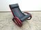 Rocking Chair Vintage en Cuir par Gae Aulenti pour Poltronova 1