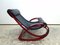 Rocking Chair Vintage en Cuir par Gae Aulenti pour Poltronova 8