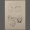 Henry Moore, Têtes, chiffres et idées, 1955, Lithographie 5