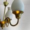 Swedish Modern Chandelier in Brass and Glass, 1940s, Image 10