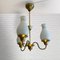 Swedish Modern Chandelier in Brass and Glass, 1940s 2