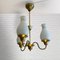 Swedish Modern Chandelier in Brass and Glass, 1940s, Image 2