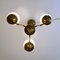 Swedish Modern Chandelier in Brass and Glass, 1940s, Image 7