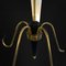 Swedish Modern Chandelier in Brass and Glass, 1950s, Image 6