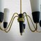 Swedish Modern Chandelier in Brass and Glass, 1950s 9