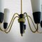 Swedish Modern Chandelier in Brass and Glass, 1950s, Image 9