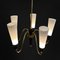 Swedish Modern Chandelier in Brass and Glass, 1950s, Image 4