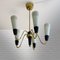 Swedish Modern Chandelier in Brass and Glass, 1950s 5