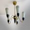 Swedish Modern Chandelier in Brass and Glass, 1950s, Image 5