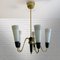 Swedish Modern Chandelier in Brass and Glass, 1950s, Image 1