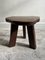 Folk Art Wooden Slab Stool, 1930s 4