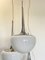 Lámpara colgante era espacial de vidrio y acero cromado, años 70, Imagen 3