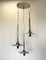 Space Age Hanging Light in Glass and Chromed Steel, 1970s, Image 2