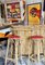 Bamboo Tiki Bar and Stools, 1960s, Set of 3 4