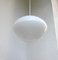 Large Bauhaus Ceiling Light in White Cased Glass, 1930s, Image 4