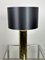 Lámpara cilíndrica italiana de latón dorado, década de 2000, Imagen 2