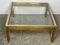 Vintage Coffee Table in Golden Aluminum by Pierre Vandel, 1970 3