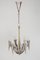 Art Deco Chandelier in Brass & Nickel attributed to Franta Anyz, Czech, 1920s 4