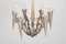 Lámpara de araña Art Déco de latón y níquel atribuida a Franta Anyz, checa, años 20, Imagen 3