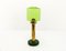 Scandinavian Candleholder in Green Glass and Brass, 1960 1