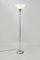 Art Deco Floor Lamp in Milk Glass & Chrome, France, 1920s 4