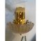 Transparent and Gold Graniglia Leaf Murano Glass Wall Sconces by Simoeng, Set of 2 6