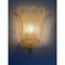 Transparent and Gold Graniglia Leaf Murano Glass Wall Sconces by Simoeng, Set of 2 9