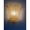 Transparent and Gold Graniglia Leaf Murano Glass Wall Sconces by Simoeng, Set of 2, Image 9