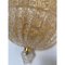 Transparent and Gold Graniglia Leaf Murano Glass Wall Sconces by Simoeng, Set of 2 2