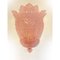 Appliques Murales Feuille en Verre de Murano Rose par Simoeng, Set de 2 6
