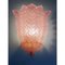 Appliques Murales Feuille en Verre de Murano Rose par Simoeng, Set de 2 4