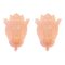 Pink Murano Glass Leaf Wall Sconces by Simoeng, Set of 2, Image 1