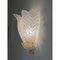 Transparent Graniglia Leaf Murano Glass Wall Sconces by Simoeng, Set of 2 4