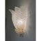 Transparent Graniglia Leaf Murano Glass Wall Sconces by Simoeng, Set of 2, Image 4