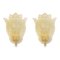 Transparent Graniglia Leaf Murano Glass Wall Sconces by Simoeng, Set of 2, Image 1