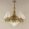 Chandelier in Brass with Cut Glass Shades, Budapest, 1930s 8