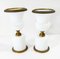 Vases Urne en Verre Opalin Blanc, France, Set de 2 7