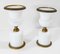 French White Opaline Glass Urn Vases, Set of 2 12