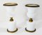 Vases Urne en Verre Opalin Blanc, France, Set de 2 11