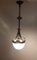 Antique Ceiling Lamp with Frosted Cut Glass Shade, 1890s, Image 3