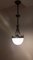 Antique Ceiling Lamp with Frosted Cut Glass Shade, 1890s, Image 4