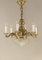 Brass Chandelier with 6 Candles, Budapest, 1930s 1