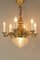 Brass Chandelier with 6 Candles, Budapest, 1930s 2