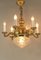 Brass Chandelier with 6 Candles, Budapest, 1930s 8