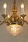 Brass Chandelier with 6 Candles, Budapest, 1930s 4