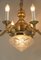 Brass Chandelier with 6 Candles, Budapest, 1930s, Image 4