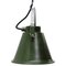 Lámparas colgantes alemanas industriales vintage de metal verde, años 50, Imagen 3