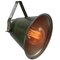 Lámparas colgantes alemanas industriales vintage de metal verde, años 50, Imagen 5