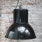 Large Vintage Industrial Black Enamel Pendant Light 4